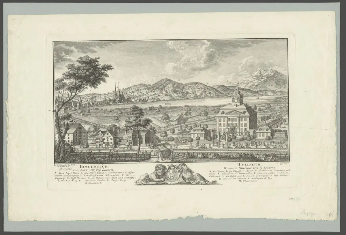 Historic print of Lake Bled