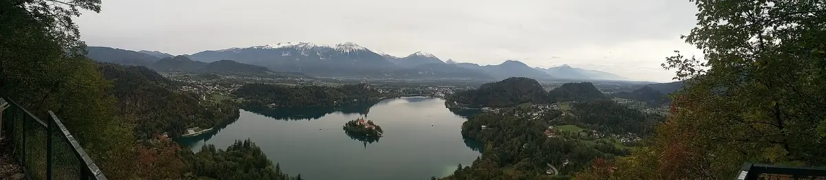 View down to the lake from Mala Osojnica